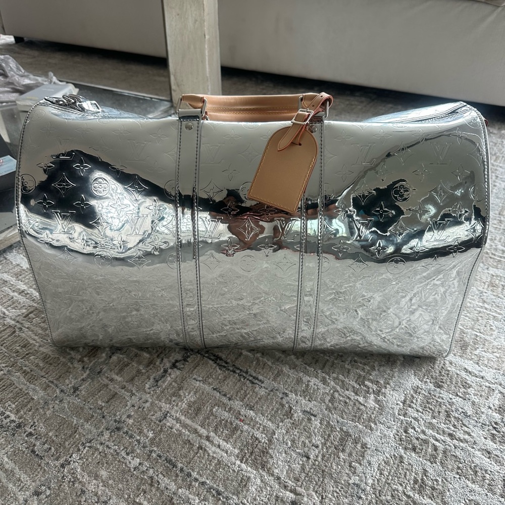 Louis Vuitton Keepall 50 silver